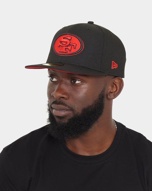 New Era San Francisco 49ers "Scarlet Bottom" 59FIFTY Fitted Black/Scarlet