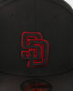 New Era San Diego Padres "Scarlet Bottom" 59FIFTY Fitted Black/Scarlet