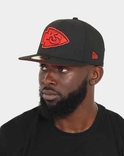 New Era Kansas City Chiefs "Scarlet Bottom" 59FIFTY Fitted Black/Scarlet