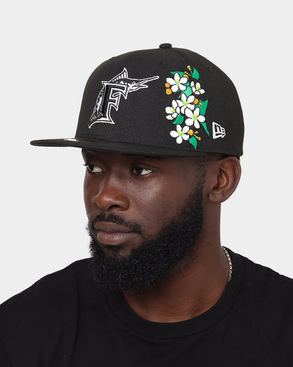 New Era Florida Marlins 'State Flower' 59FIFTY Fitted Black/Floral