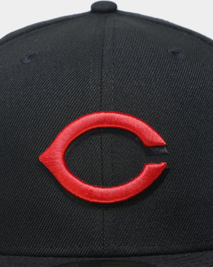 New Era Cincinnati Reds "Scarlet Bottom" 59FIFTY Fitted Black/Scarlet