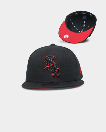New Era Chicago White Sox "Scarlet Bottom" 59FIFTY Fitted Black/Scarlet