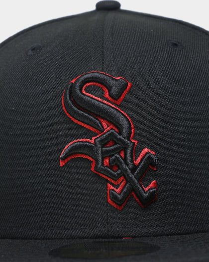 New Era Chicago White Sox "Scarlet Bottom" 59FIFTY Fitted Black/Scarlet