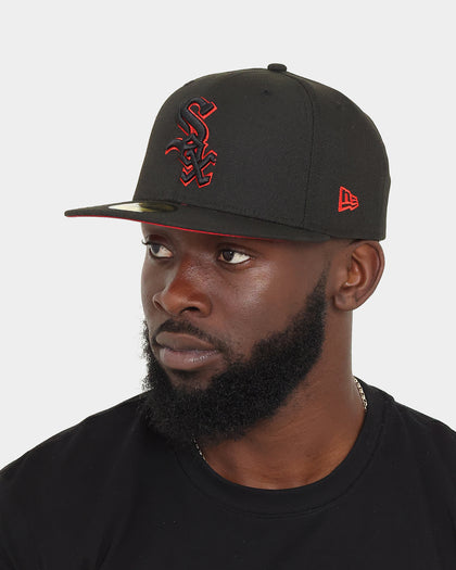New Era Chicago White Sox "Scarlet Bottom" 59FIFTY Fitted Black/Scarlet