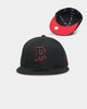 New Era Boston Reds Sox "Scarlet Bottom" 59FIFTY Fitted Black/Scarlet