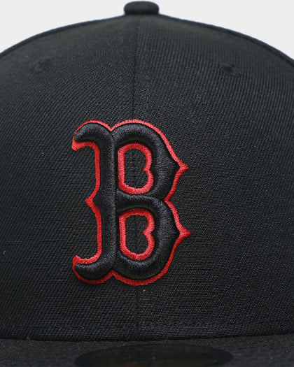 New Era Boston Reds Sox "Scarlet Bottom" 59FIFTY Fitted Black/Scarlet