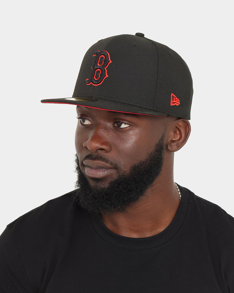New Era Boston Reds Sox Scarlet Bottom 59FIFTY Fitted Black/Scarlet