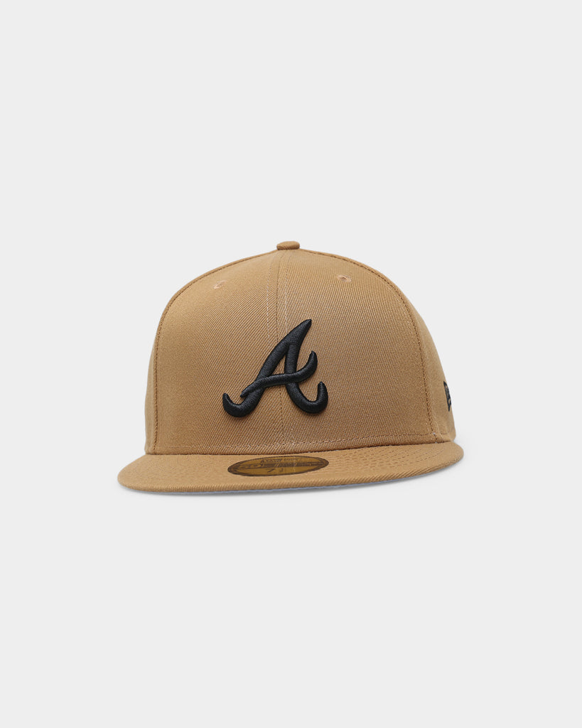 Men's Atlanta Braves New Era Tan Wheat 59FIFTY Fitted Hat