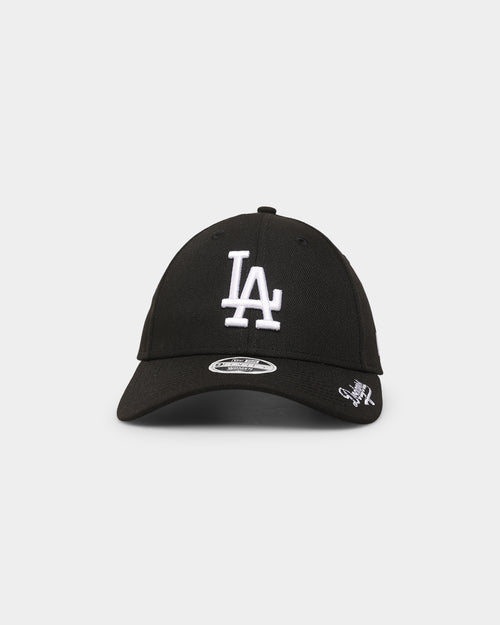 New Era Women's Los Angeles Dodgers 'Black White Visor Script' 9FORTY Strapback Black/White