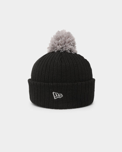 New Era New York Yankees Knit Thin Pom Beanie Black