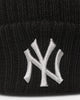 New Era New York Yankees Knit Thin Pom Beanie Black
