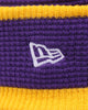 New Era Los Angeles Lakers Pom Waffle Knit Beanie Original Team Colours