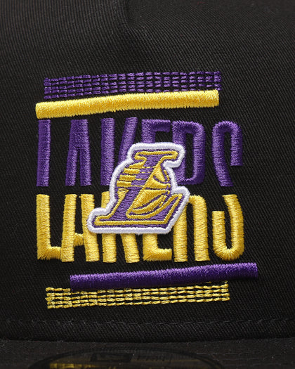 New Era Los Angeles Lakers 'Tilt' 9FIFTY A-Frame Snapback Black/Original Team Colours