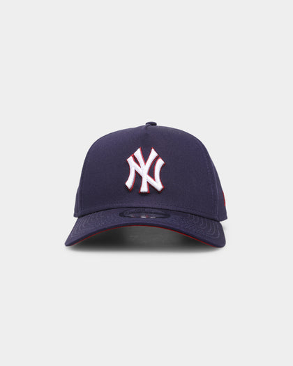 New Era New York Yankees 9FORTY A-Frame Snapback Light Navy/Pinot Wine