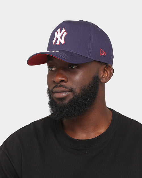 New Era New York Yankees 9FORTY A-Frame Snapback Light Navy/Pinot Wine