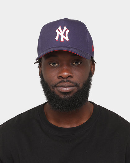 New Era New York Yankees 9FORTY A-Frame Snapback Light Navy/Pinot Wine