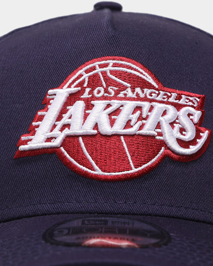 New Era Los Angeles Lakers 9FORTY A-Frame Snapback Light Navy/Pinot Wine