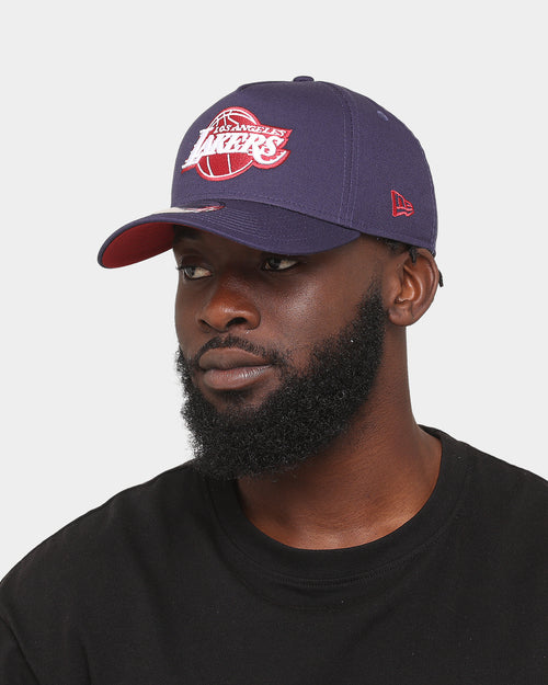 New Era Los Angeles Lakers 9FORTY A-Frame Snapback Light Navy/Pinot Wine