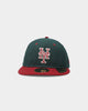 New Era New York Mets 'Beets & Greens' 59FIFTY Retro Crown Fitted Dark Green/Cardinal