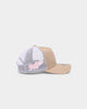 New Era Los Angeles Dodgers 'Tumbleweed Sundae' 9FORTY A-Frame Trucker Snapback Khaki/Pink