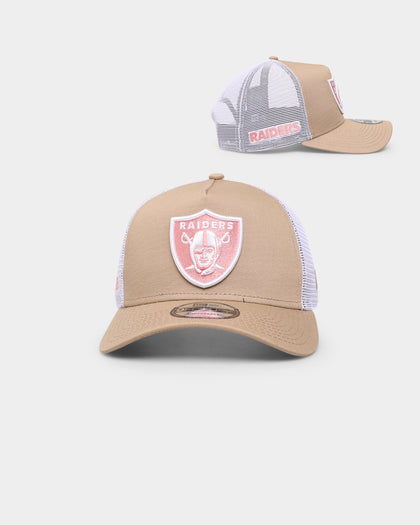 New Era Las Vegas Raiders 'Tumbleweed Sundae' 9FORTY A-Frame Trucker Snapback Khaki/Pink