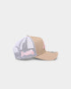 New Era Atlanta Braves 'Tumbleweed Sundae' 9FORTY A-Frame Trucker Snapback Khaki/Pink