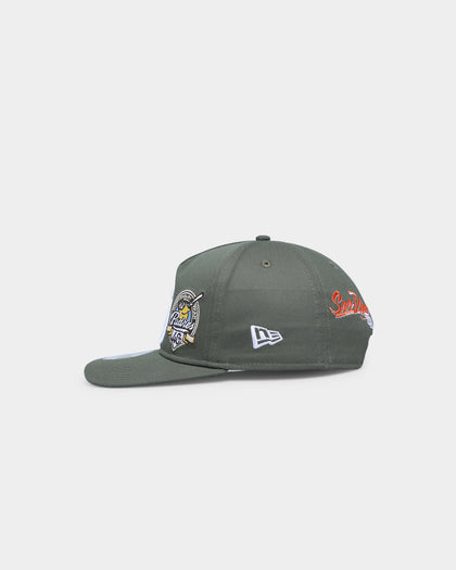 New Era San Diego Padres 'Olive Multi Logo' Old Golfer Snapback Olive
