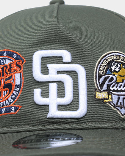 New Era San Diego Padres 'Olive Multi Logo' Old Golfer Snapback Olive