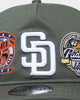 New Era San Diego Padres 'Olive Multi Logo' Old Golfer Snapback Olive