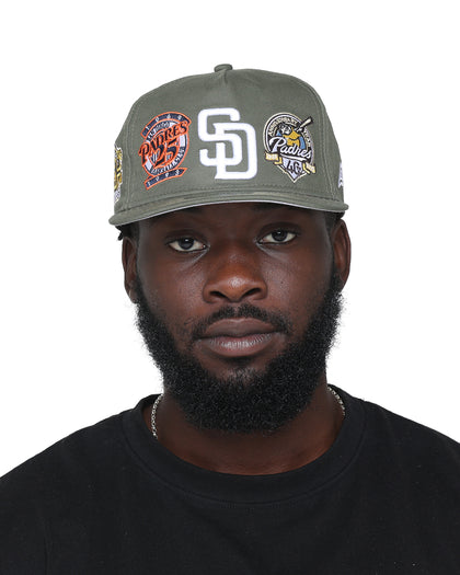 New Era San Diego Padres 'Olive Multi Logo' Old Golfer Snapback Olive