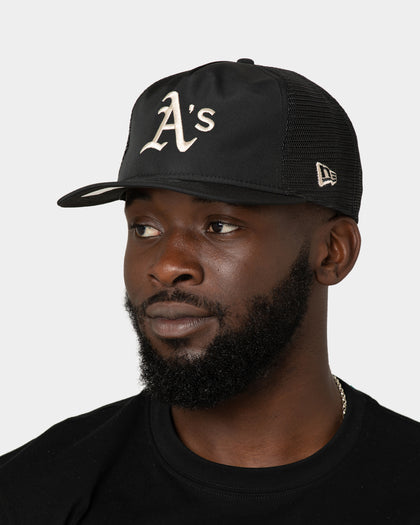 New Era Oakland Athletics 'Black Stone' Prolight Golfer Trucker Snapback Black/Stone