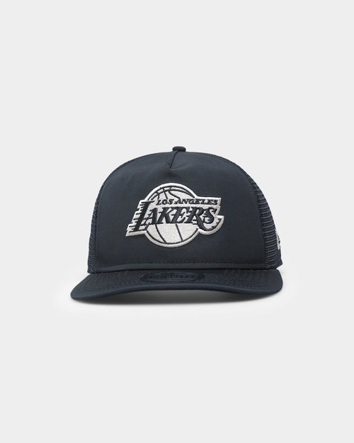 New Era Los Angeles Lakers 'Black Stone' Prolight Golfer Trucker Snapback Black/Stone
