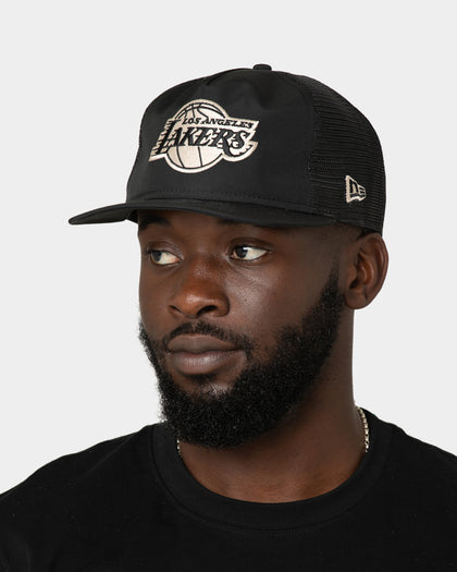 New Era Los Angeles Lakers 'Black Stone' Prolight Golfer Trucker Snapback Black/Stone