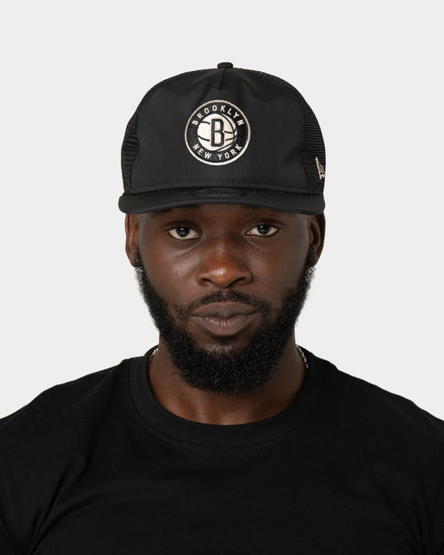 New Era Brooklyn Nets 'Black Stone' Prolight Golfer Trucker Snapback Black/Stone