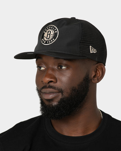 New Era Brooklyn Nets 'Black Stone' Prolight Golfer Trucker Snapback Black/Stone