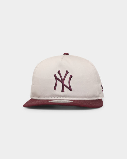 New Era New York Yankees Old Golfer Snapback Stone/Maroon