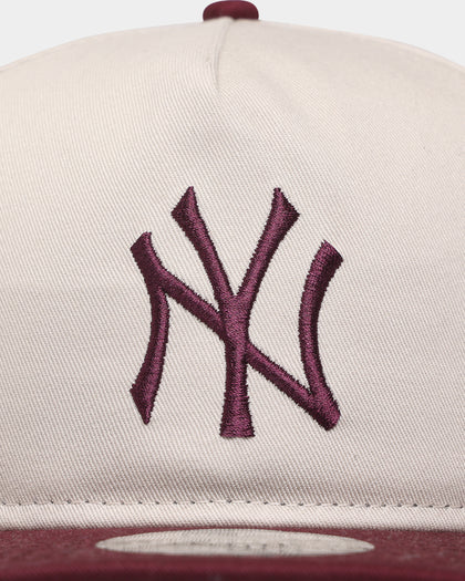 New Era New York Yankees Old Golfer Snapback Stone/Maroon