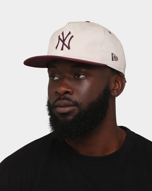 New Era New York Yankees Old Golfer Snapback Stone/Maroon