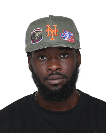 New Era New York Mets 'Olive Multi Logo' Old Golfer Snapback Olive