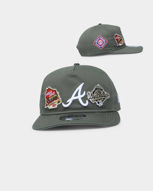 New Era Atlanta Braves 'Olive Multi Logo' Old Golfer Snapback Olive