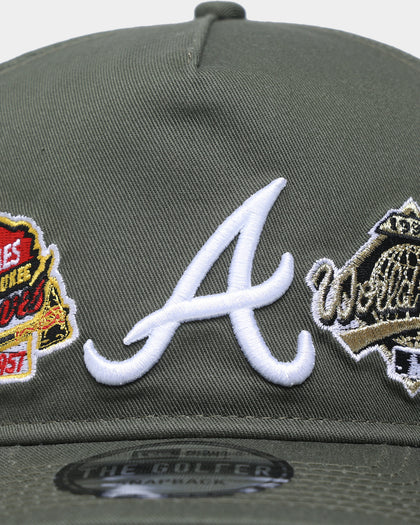New Era Atlanta Braves 'Olive Multi Logo' Old Golfer Snapback Olive