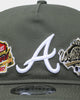 New Era Atlanta Braves 'Olive Multi Logo' Old Golfer Snapback Olive
