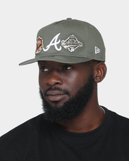 New Era Atlanta Braves 'Olive Multi Logo' Old Golfer Snapback Olive
