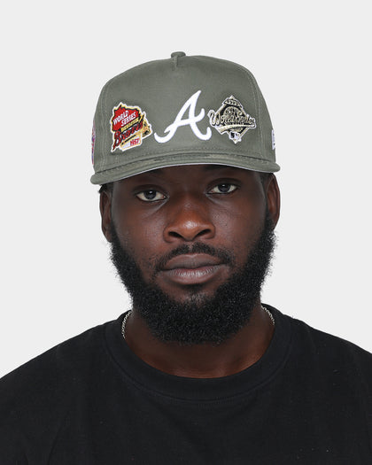 New Era Atlanta Braves 'Olive Multi Logo' Old Golfer Snapback Olive