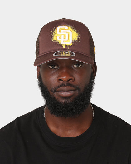 New Era San Diego Padres 'Spray Paint Glow' 9FORTY A-Frame Trucker Snapback Original Team Colours