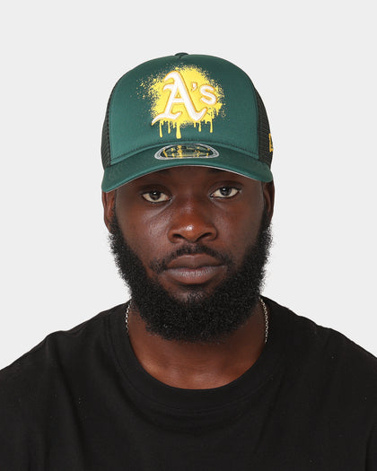 New Era Oakland Athletics 'Spray Paint Glow' 9FORTY A-Frame Trucker Snapback Original Team Colours
