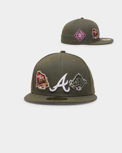 New Era Atlanta Braves 'Olive Multi Logo' 59FIFTY Fitted Olive