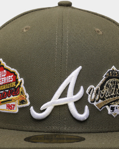 New Era Atlanta Braves 'Olive Multi Logo' 59FIFTY Fitted Olive