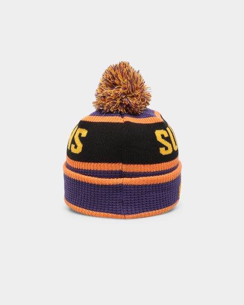 New Era Kids' Phoenix Suns Pom Waffle Knit Beanie Original Team Colours