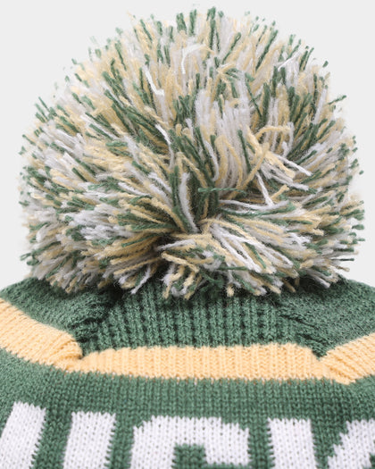 New Era Kids' Milwaukee Bucks Pom Waffle Knit Beanie Original Team Colours